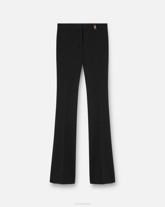 Versace ropa mujer pantalones acampanados de sastre 6BPV119 negro