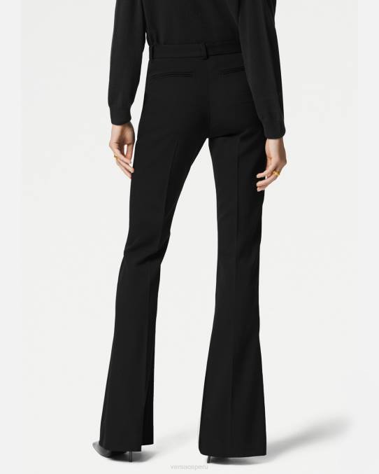 Versace ropa mujer pantalones acampanados de sastre 6BPV119 negro