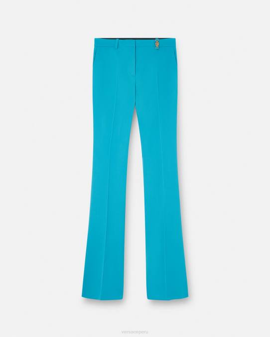 Versace ropa mujer pantalones acampanados de sastre 6BPV124 azul claro