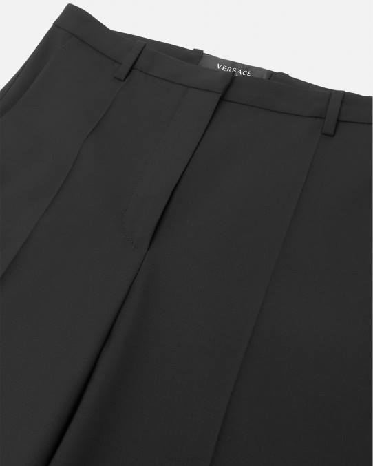 Versace ropa mujer pantalones anchos 6BPV202 negro