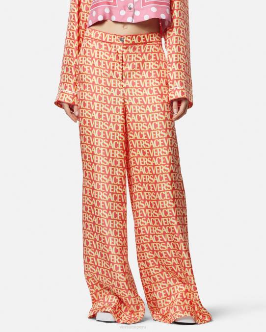 Versace ropa mujer pantalones de seda 6BPV192 imprimir