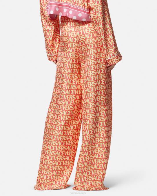 Versace ropa mujer pantalones de seda 6BPV192 imprimir