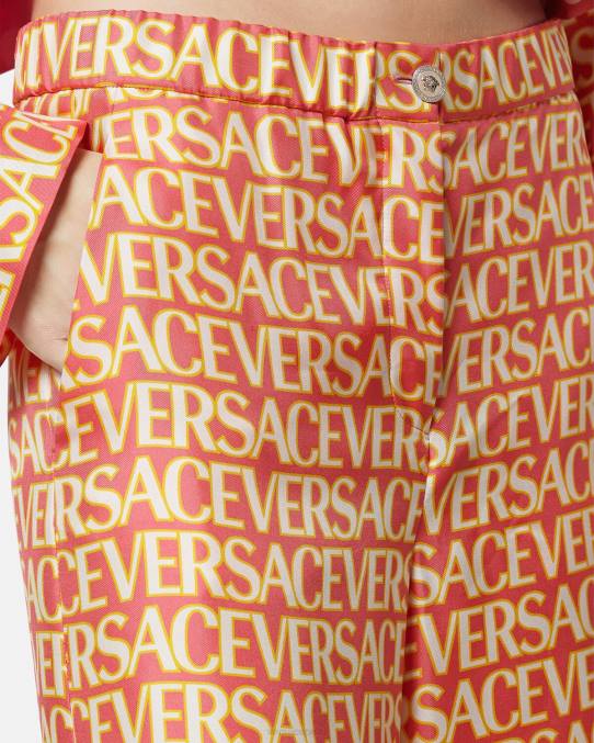Versace ropa mujer pantalones de seda 6BPV192 imprimir