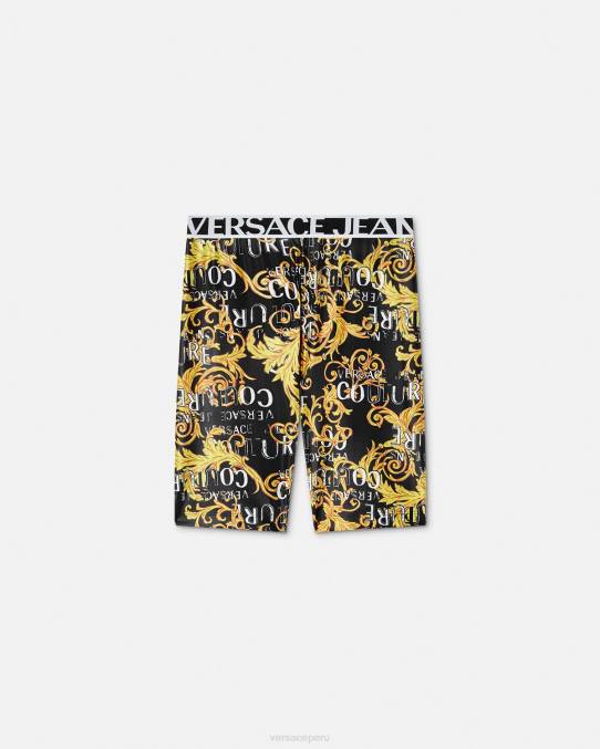 Versace ropa mujer shorts ciclistas de alta costura con logo 6BPV2239 un color