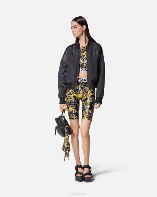 Versace ropa mujer shorts ciclistas de alta costura con logo 6BPV2239 un color