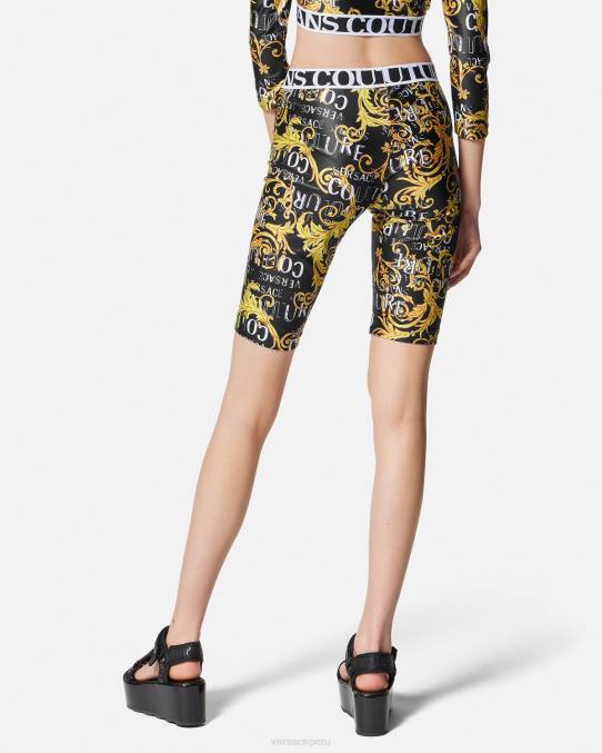 Versace ropa mujer shorts ciclistas de alta costura con logo 6BPV2239 un color