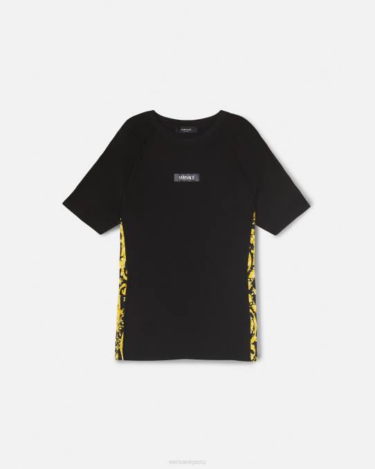 Versace ropa mujer camisa de gimnasio barroco 6BPV242 negro