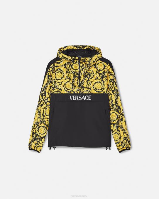 Versace ropa mujer chaqueta cortavientos barroco 6BPV239 negro