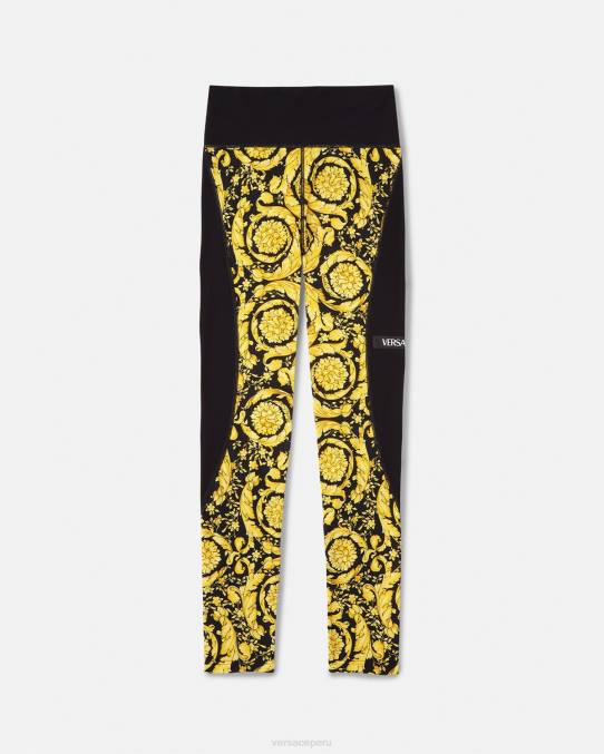 Versace ropa mujer leggings barrocos 6BPV241 negro