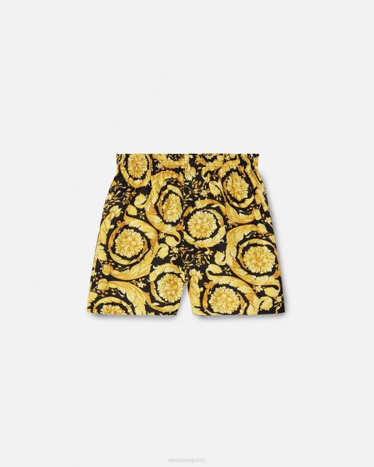 Versace ropa interior y ropa de playa mujer shorts de pijama de seda con estampado barroco 6BPV1030 imprimir