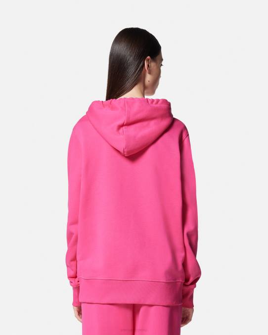 Versace ropa mujer sudadera con capucha y logo 6BPV2173 fucsia