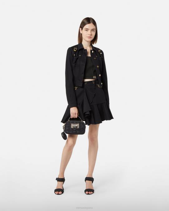 Versace ropa mujer top bustier de alta costura barroca con 1 hebilla 6BPV2219 negro