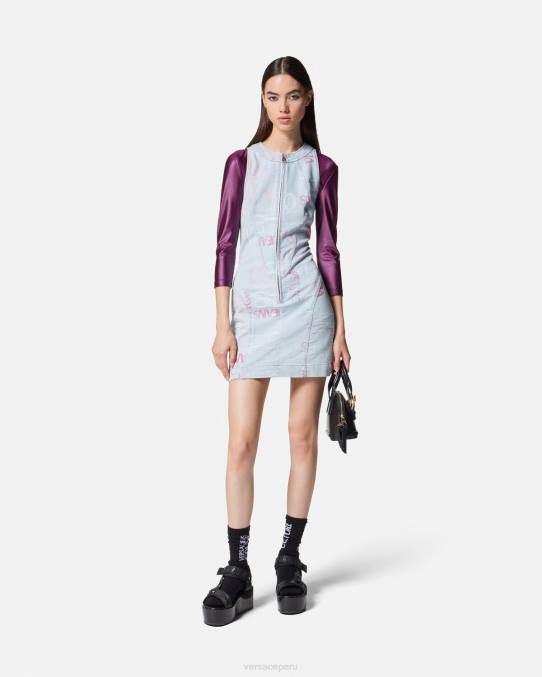 Versace ropa mujer top corto con logo 6BPV2216 Violeta