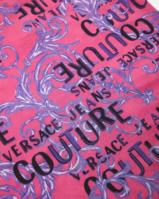 Versace ropa mujer top de un solo hombro con logo de alta costura 6BPV2204 fucsia
