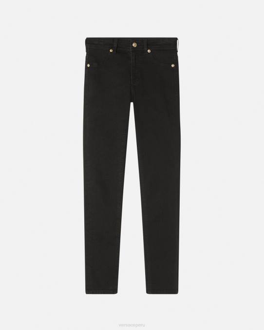 Versace ropa mujer jeans ajustados con logo 6BPV2246 negro