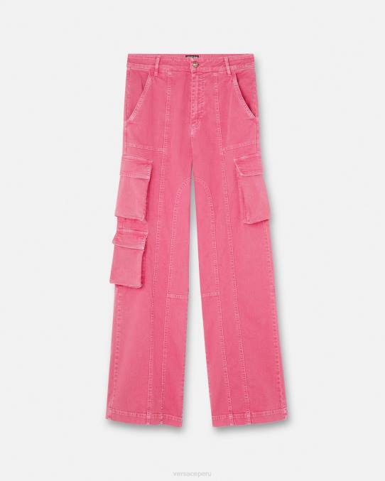 Versace ropa mujer jeans cargo rectos 6BPV2243 fucsia
