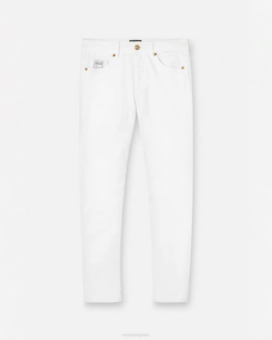 Versace ropa mujer vaqueros ajustados 6BPV2236 blanco