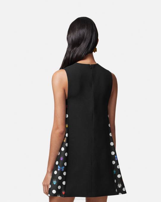 Versace ropa mujer mini vestido de mariposas 6BPV3 un color