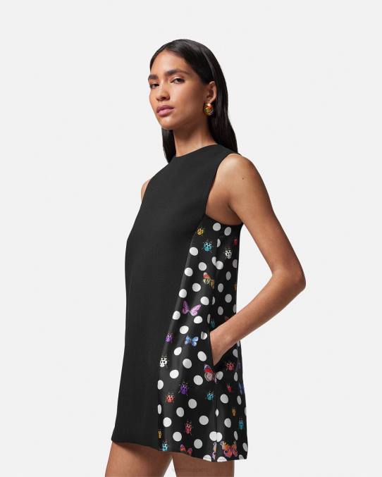 Versace ropa mujer mini vestido de mariposas 6BPV3 un color
