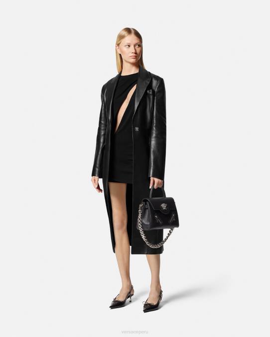 Versace ropa mujer minivestido con cortes 6BPV45 negro