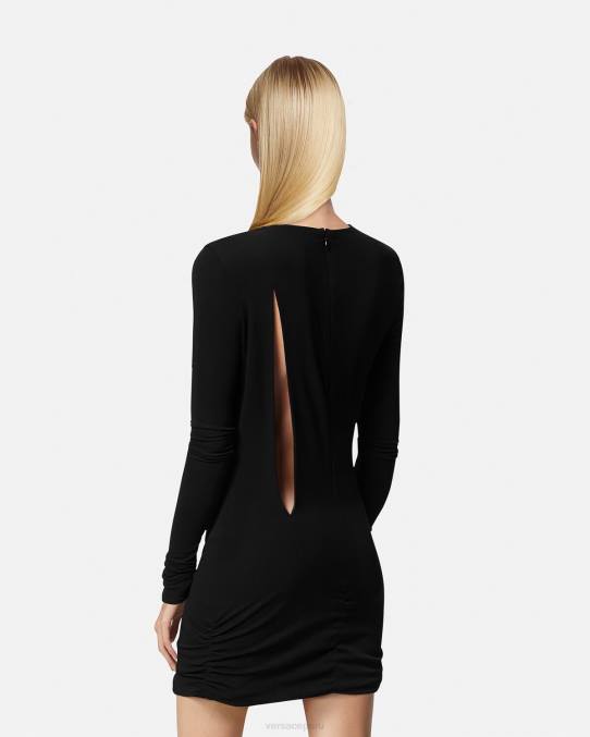 Versace ropa mujer minivestido con cortes 6BPV45 negro