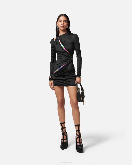 Versace ropa mujer minivestido floral anudado de verano 6BPV22 un color