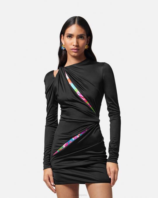 Versace ropa mujer minivestido floral anudado de verano 6BPV22 un color