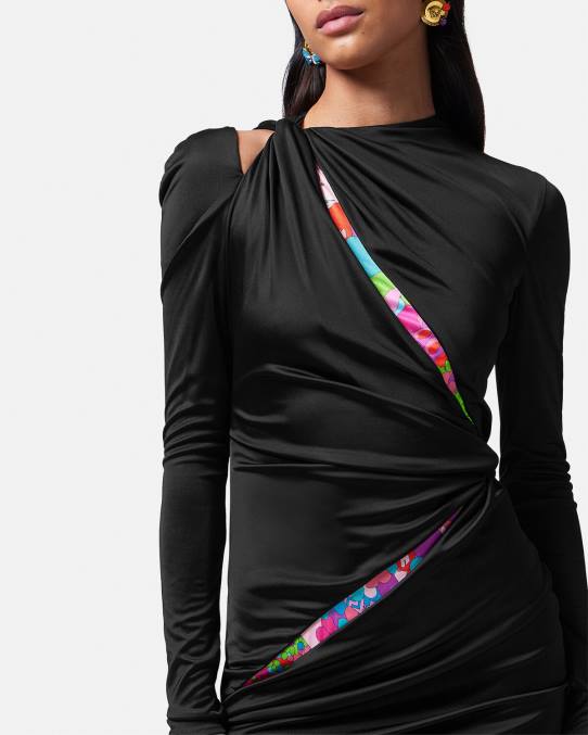 Versace ropa mujer minivestido floral anudado de verano 6BPV22 un color