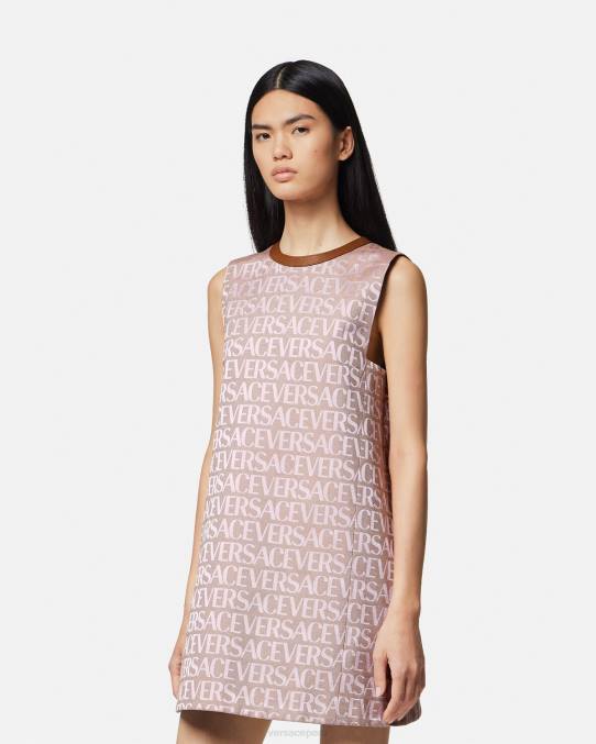 Versace ropa mujer minivestido por toda la prenda 6BPV26 rosa y estampado