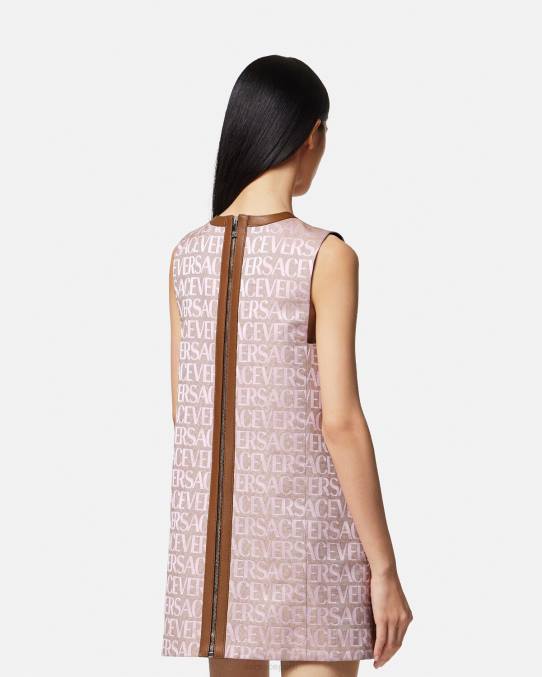 Versace ropa mujer minivestido por toda la prenda 6BPV26 rosa y estampado