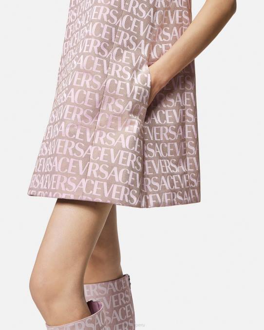 Versace ropa mujer minivestido por toda la prenda 6BPV26 rosa y estampado