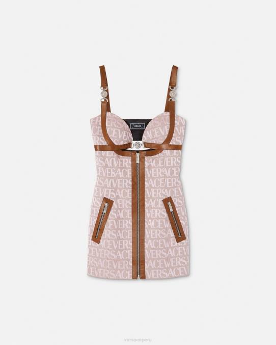 Versace ropa mujer minivestido por toda la prenda 6BPV27 rosa y estampado