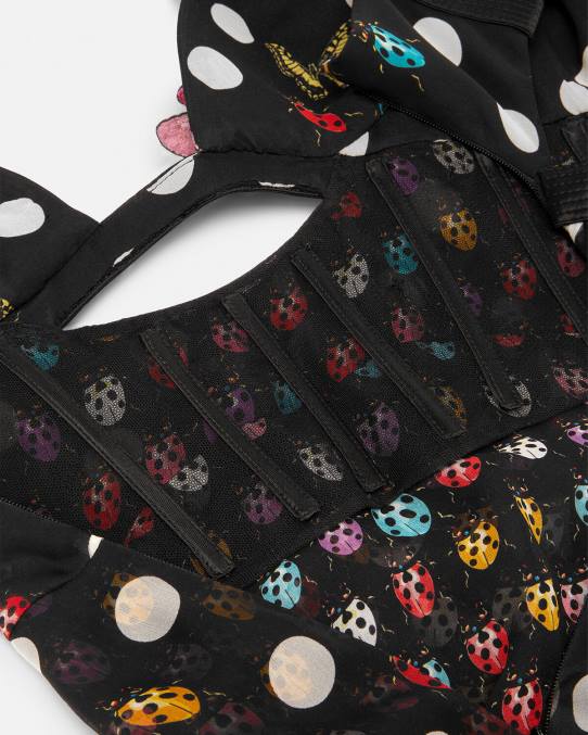 Versace ropa mujer vestido con mariposas bordadas 6BPV1 un color