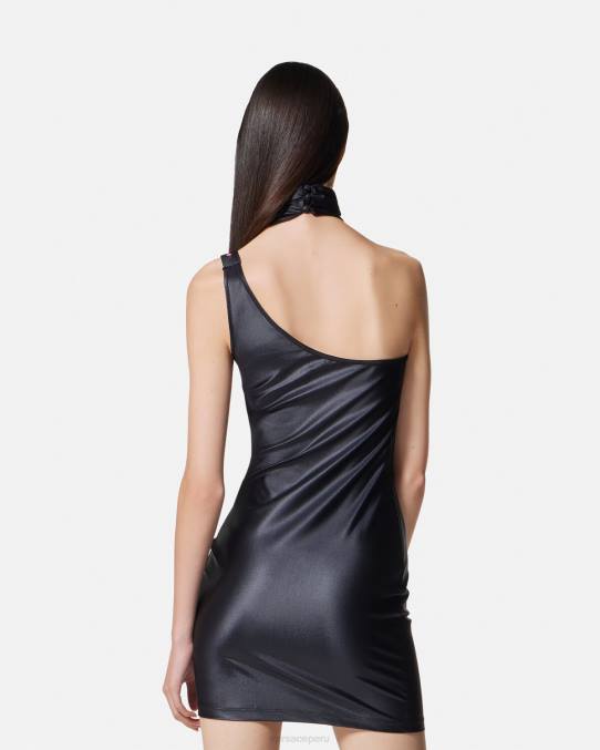 Versace ropa mujer vestido corto con hebilla barroca 6BPV2195 negro