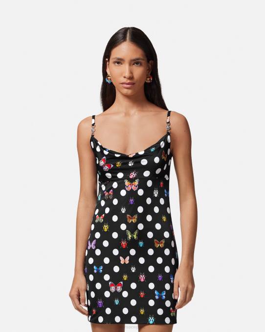 Versace ropa mujer vestido corto con mariposas y medusa \'95 6BPV5 imprimir