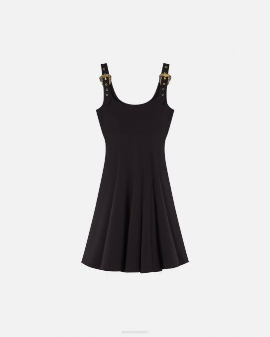 Versace ropa mujer vestido de alta costura barroca con 1 hebilla 6BPV2198 negro