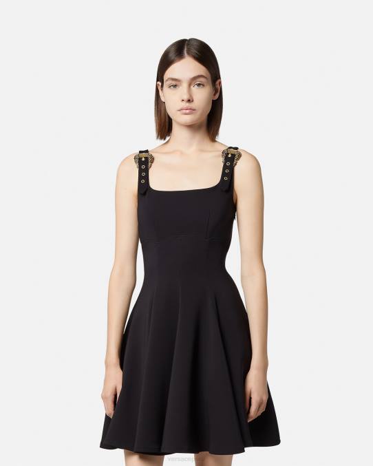 Versace ropa mujer vestido de alta costura barroca con 1 hebilla 6BPV2198 negro