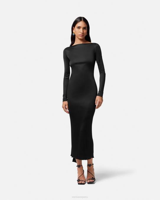 Versace ropa mujer vestido largo anudado sin espalda 6BPV20 un color