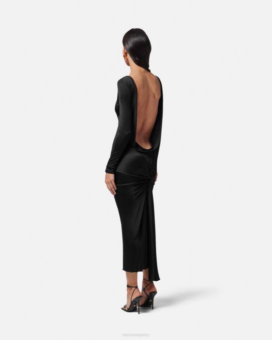 Versace ropa mujer vestido largo anudado sin espalda 6BPV20 un color