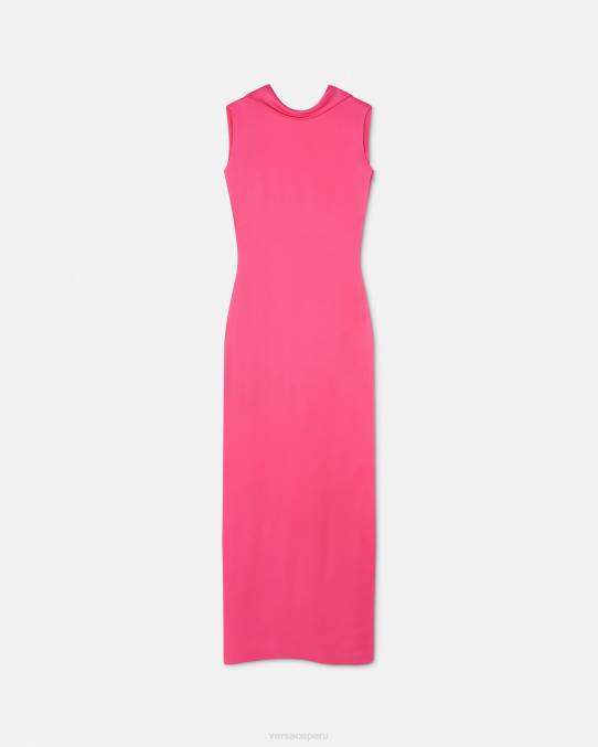 Versace ropa mujer vestido largo con capucha 6BPV61 rosa