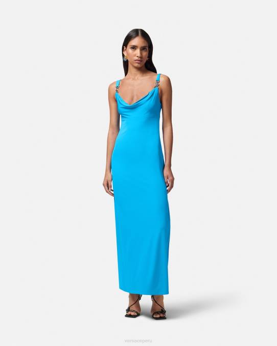 Versace ropa mujer vestido largo con medusa \'95 6BPV17 azul