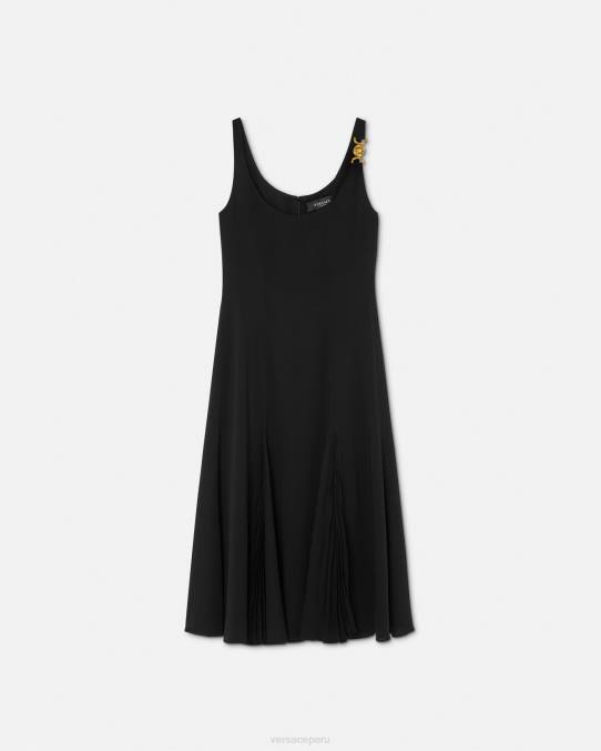 Versace ropa mujer vestido midi con medusa '95 6BPV41 negro