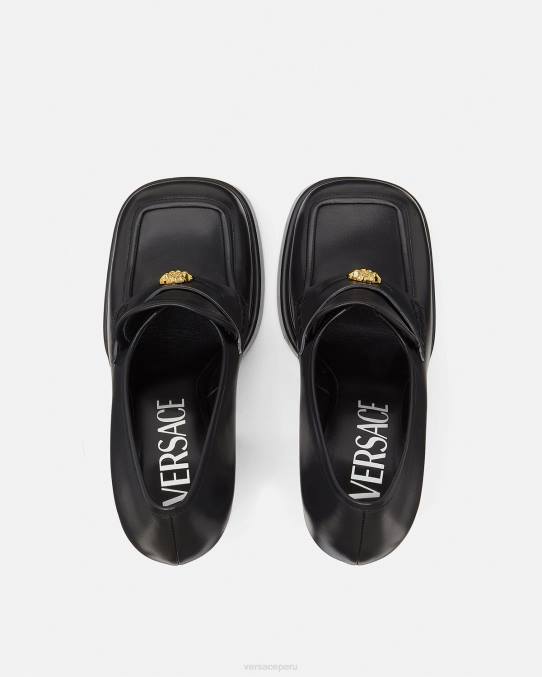 Versace zapato mujer mocasines con plataforma aevitas 6BPV430 negro