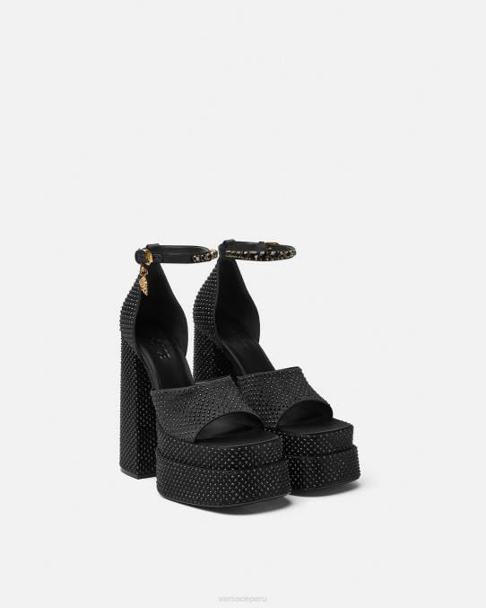 Versace zapato mujer sandalias con plataforma medusa aevitas 6BPV425 negro