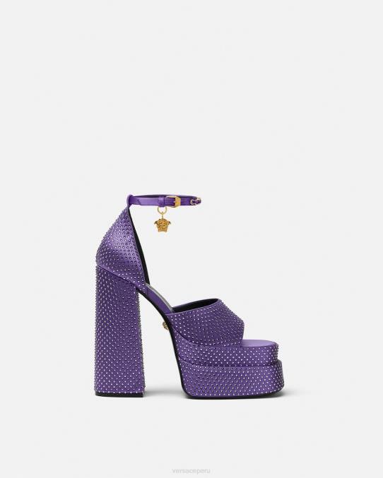 Versace zapato mujer sandalias con plataforma medusa aevitas 6BPV426 Violeta