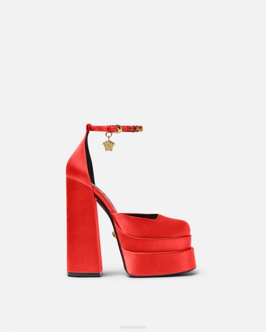 Versace zapato mujer zapatos de salón con plataforma medusa aevitas 6BPV412 rojo