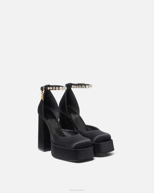 Versace zapato mujer zapatos de tacón con plataforma única medusa aevitas 6BPV415 negro