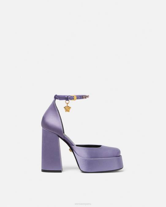 Versace zapato mujer zapatos de tacón con plataforma única medusa aevitas 6BPV427 lila
