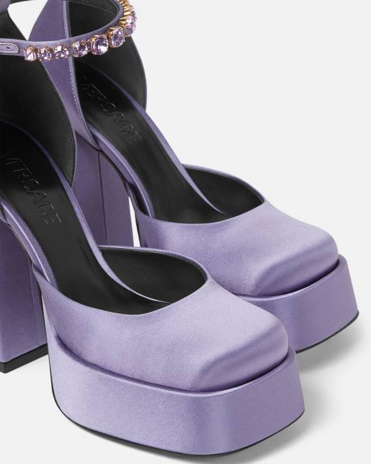 Versace zapato mujer zapatos de tacón con plataforma única medusa aevitas 6BPV427 lila
