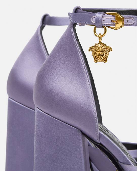 Versace zapato mujer zapatos de tacón con plataforma única medusa aevitas 6BPV427 lila